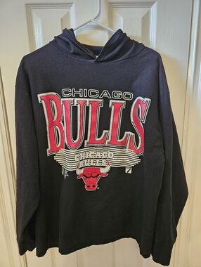 Competitor Brand Black Chicago Bulls NBA Hooded Shirt - Large - Unisex